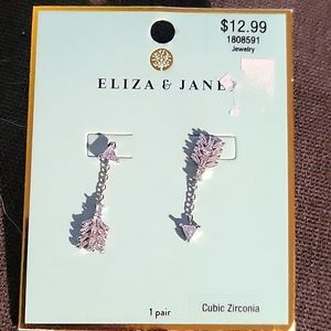 Eliza & Jane Diamond Cubic Zirconia Arrow Earrings